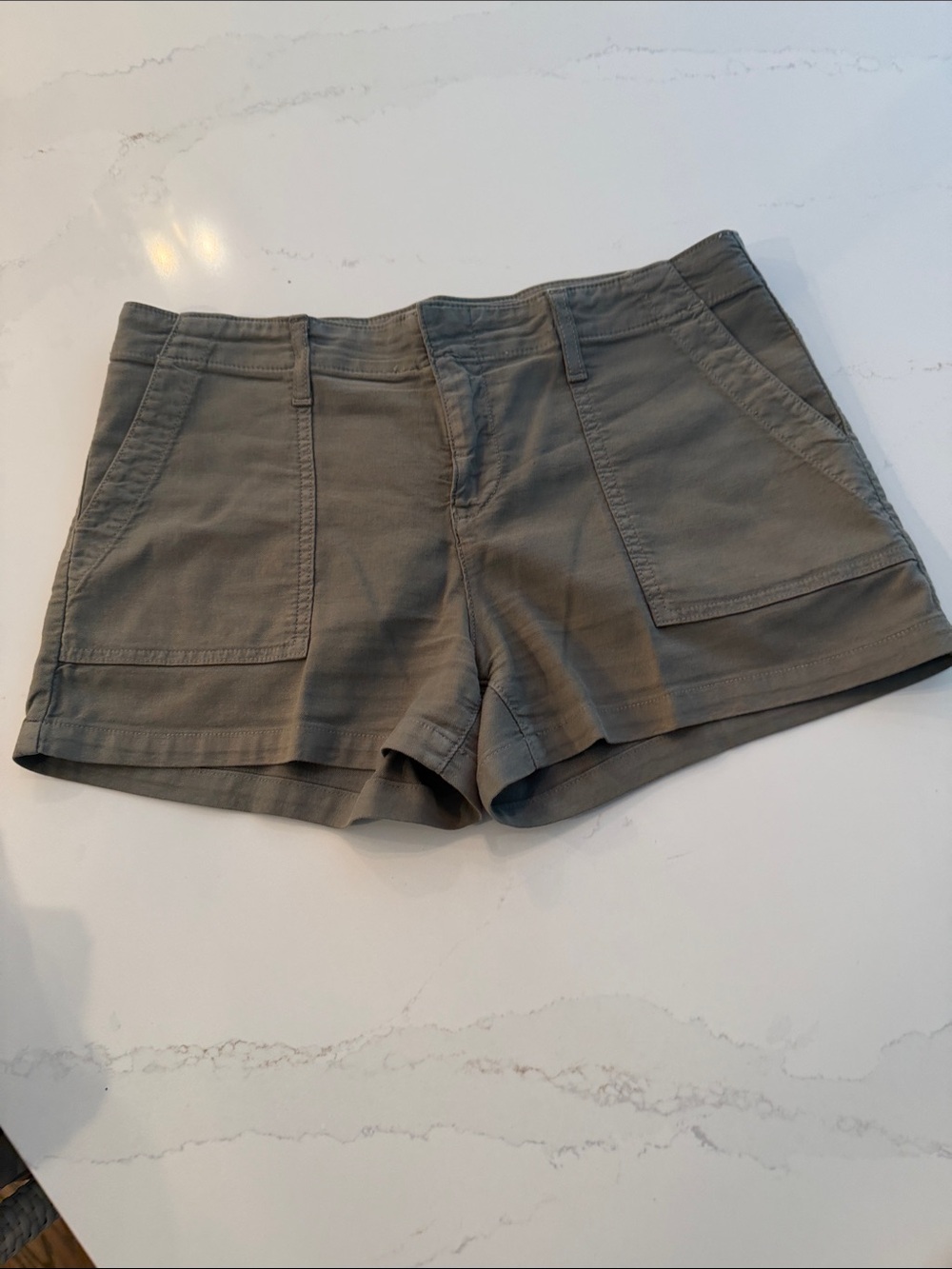 Joie Olive-Green Utility Pocket Shorts